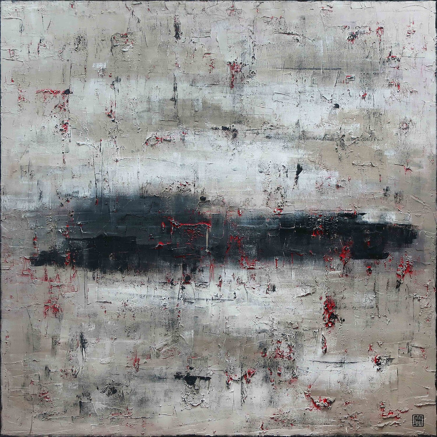 A227 Contemporary Abstract Informalism by Damian Pavlovic D Pavlovic Original painting for sale