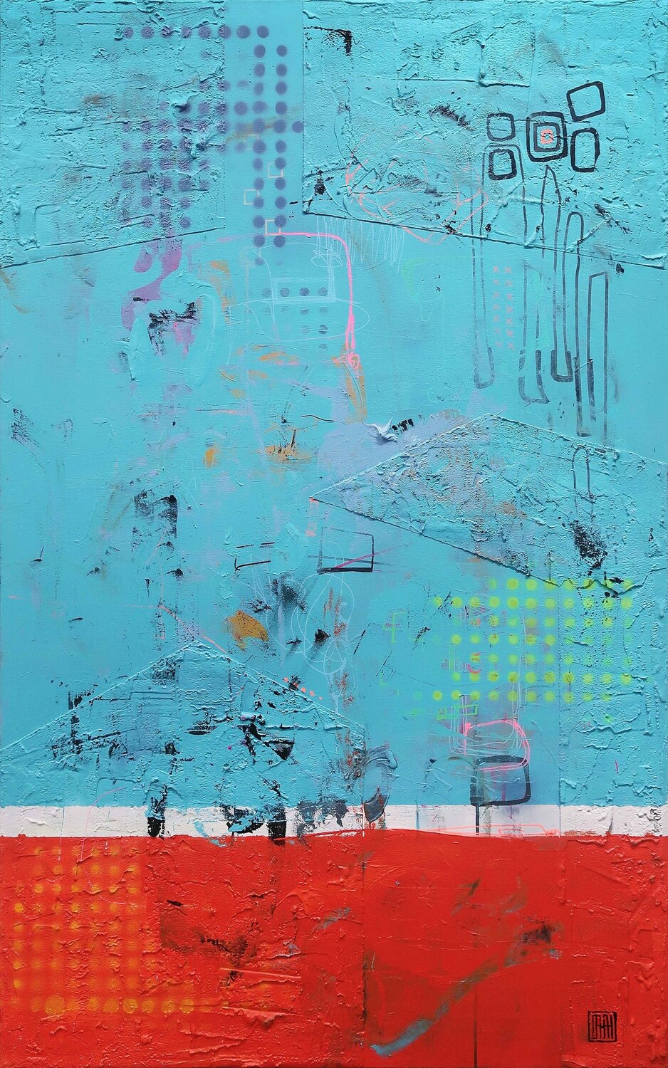 A272 Contemporary Abstract Informalism by Damian Pavlovic D Pavlovic Original painting for sale