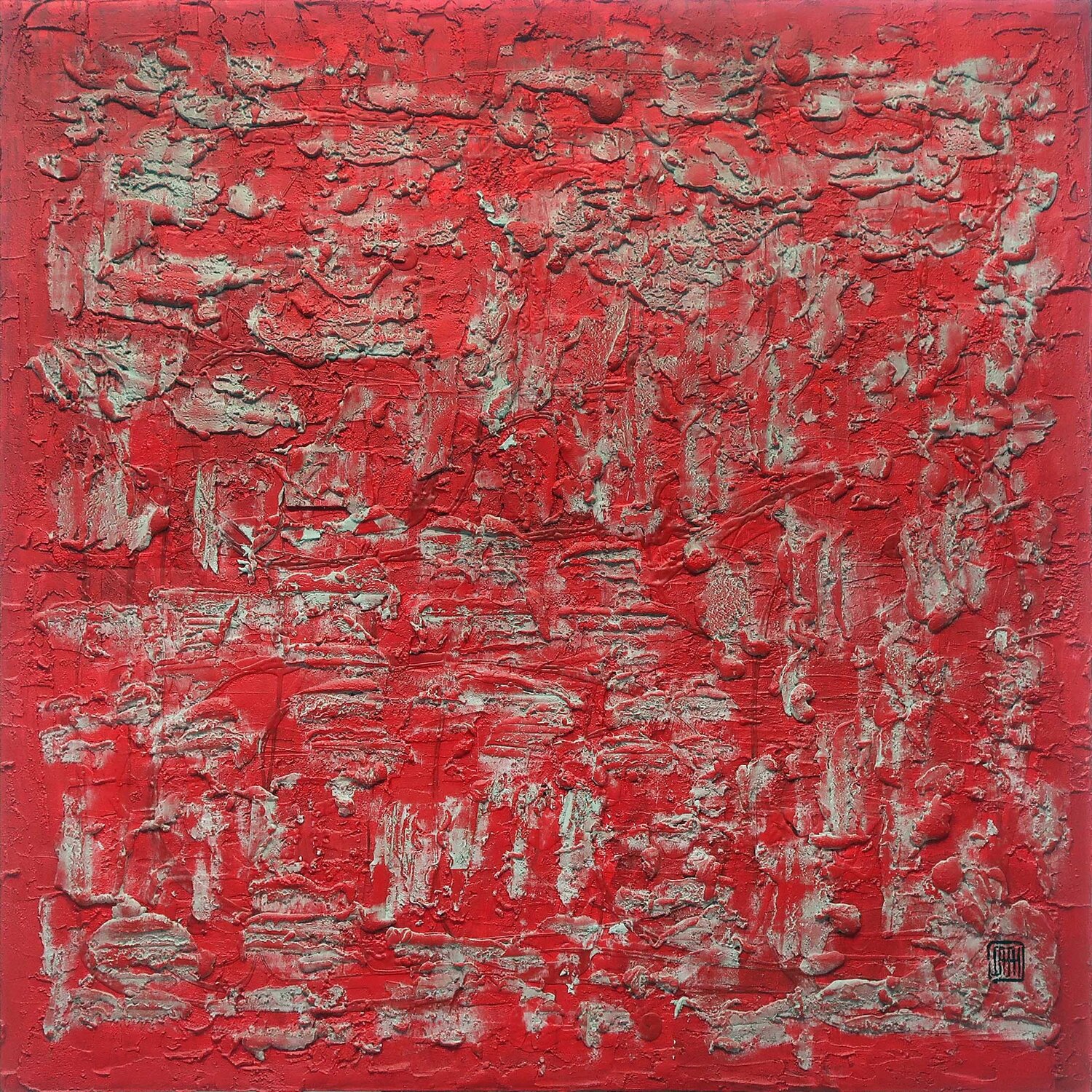 A276 Matter in Red by Damian Pavlovic D Pavlovic Original painting for sale