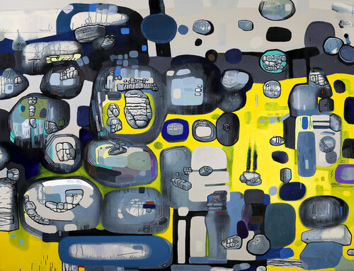 Yellow by Fernando Jaramillo, Painting for Sale on Select