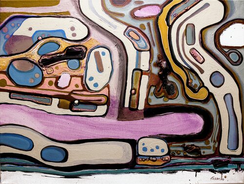 Echoes Beneath the Surface by Fernando Jaramillo, Painting for Sale on Select