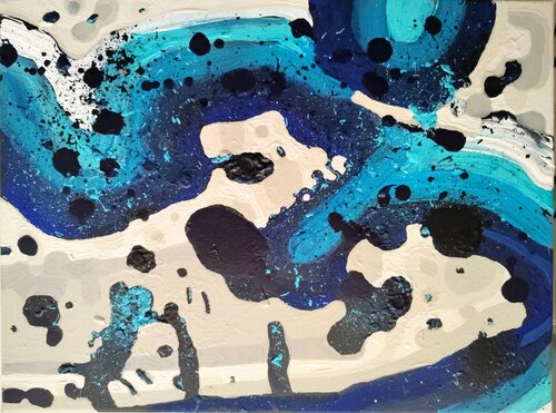 Cosmic Currents by Fernando Jaramillo, Painting for Sale on Select