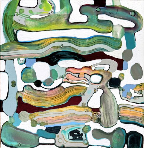 Cellular Dance by Fernando Jaramillo, Painting for Sale on Select