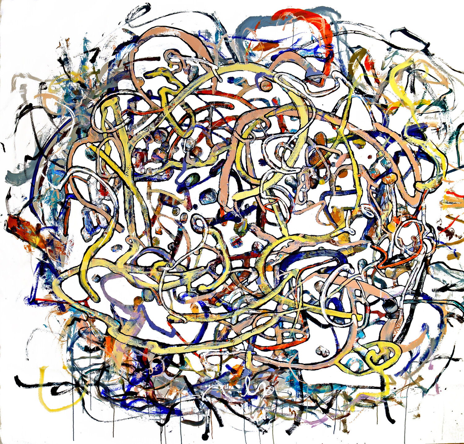 Synapses Fernando Jaramillo Original painting for sale