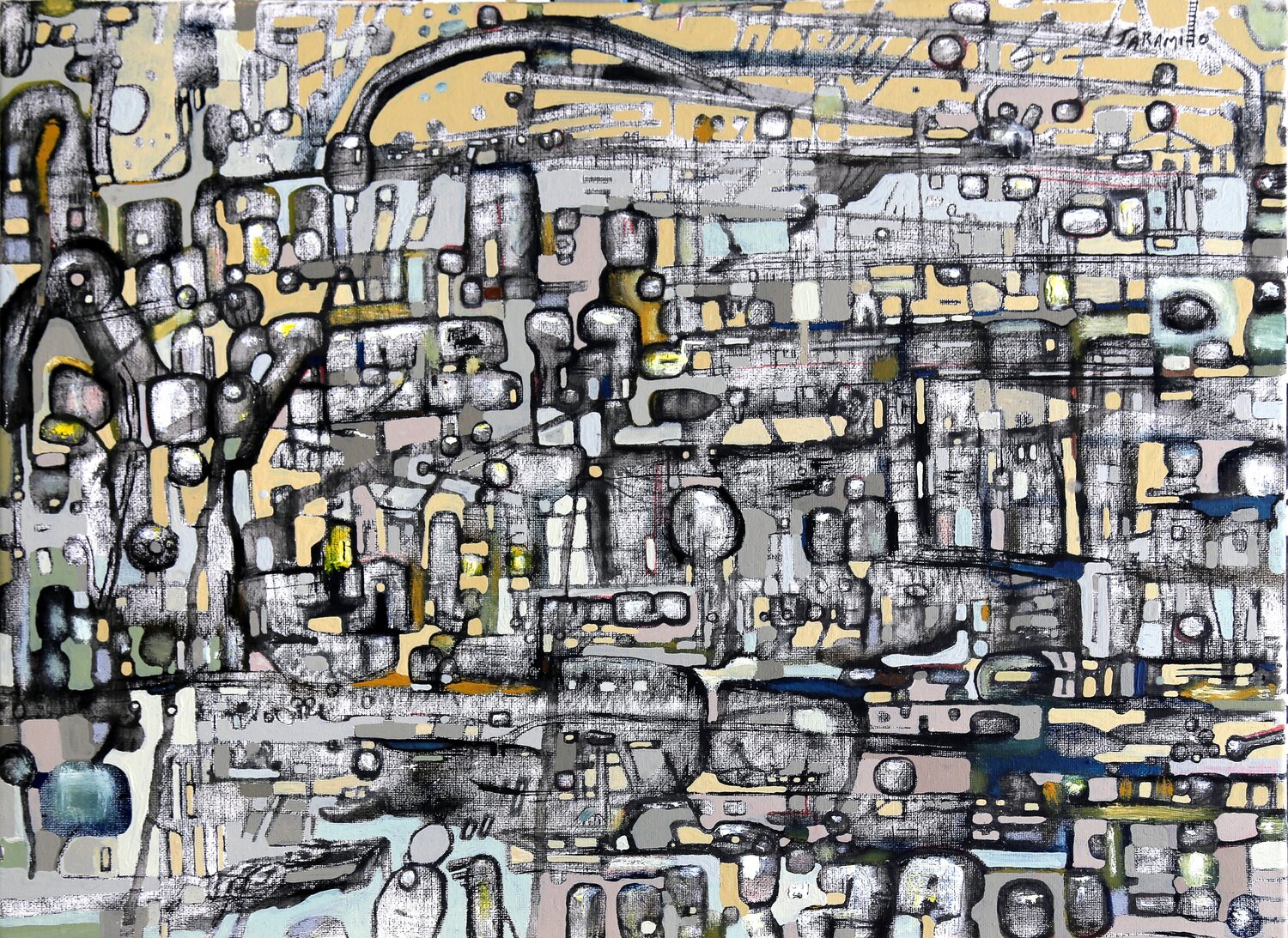 Forgotten City Fernando Jaramillo Original painting for sale