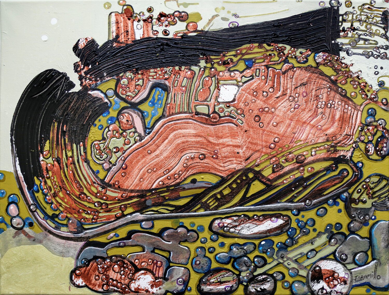 Memory Ship Fernando Jaramillo Original painting for sale