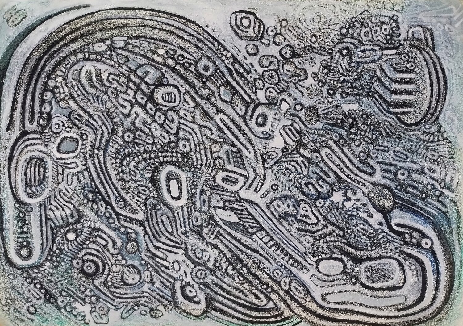 Oceanic Circuitry Fernando Jaramillo Drawing for sale