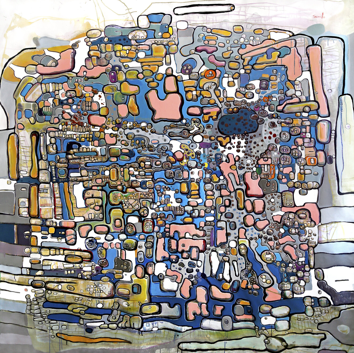 Inner Fractal Landscape Fernando Jaramillo Original painting for sale