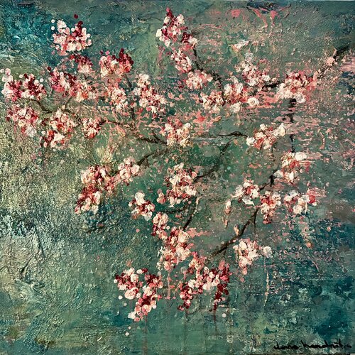 BLOSSOM BLUES by Ilona Hendriks, Painting for Sale on Select