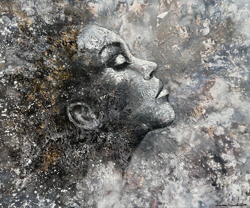 INNER UNIVERSE  woman abstract portrait by Ilona Hendriks, Painting for Sale on Select