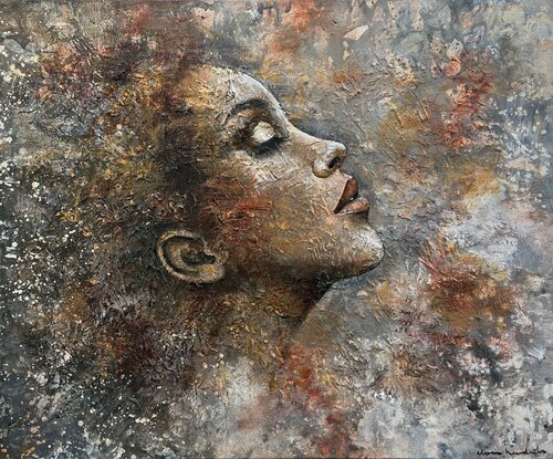 INNER UNIVERSE  woman abstract portrait by Ilona Hendriks, Painting for Sale on Select