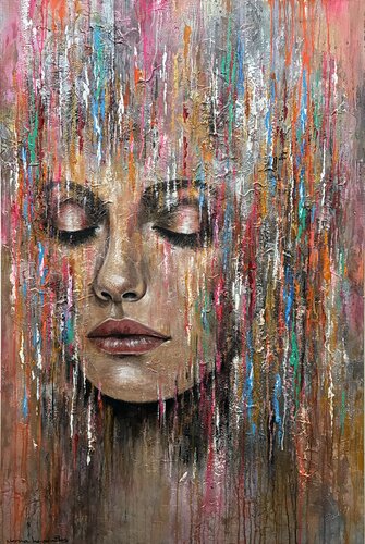 CONFETTI RAIN von Ilona Hendriks, Malerei kaufen auf Select