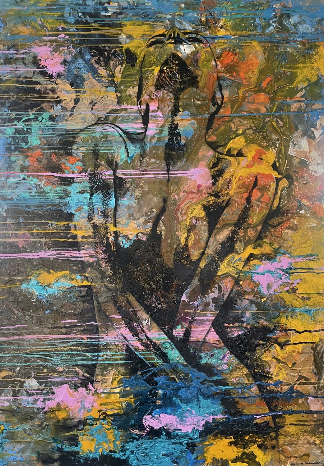 DREAMCATCHER- abstract woman Ilona Hendriks Original painting for sale