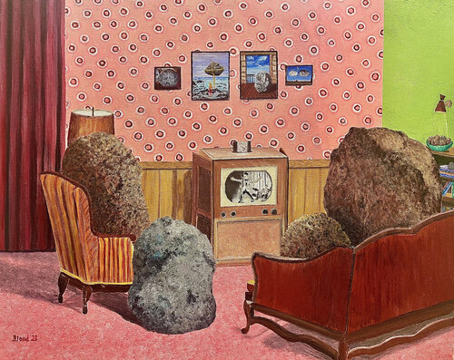 TV Night At The Rocks by Tom Blood, Painting for Sale on Select