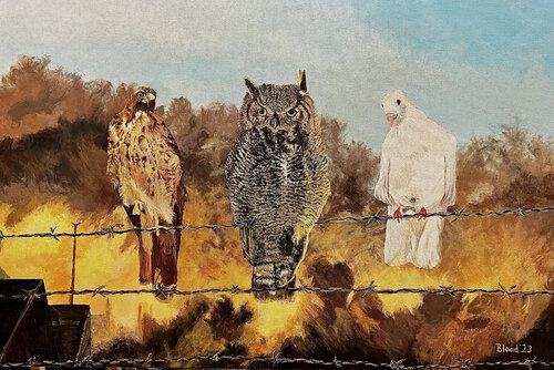 No Wisdom In War by Tom Blood, Painting for Sale on Select