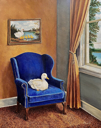A Sitting Duck by Tom Blood, Painting for Sale on Select