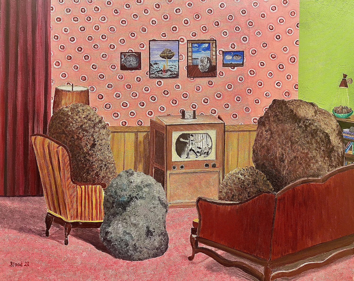 TV Night At The Rocks Tom Blood Original painting for sale