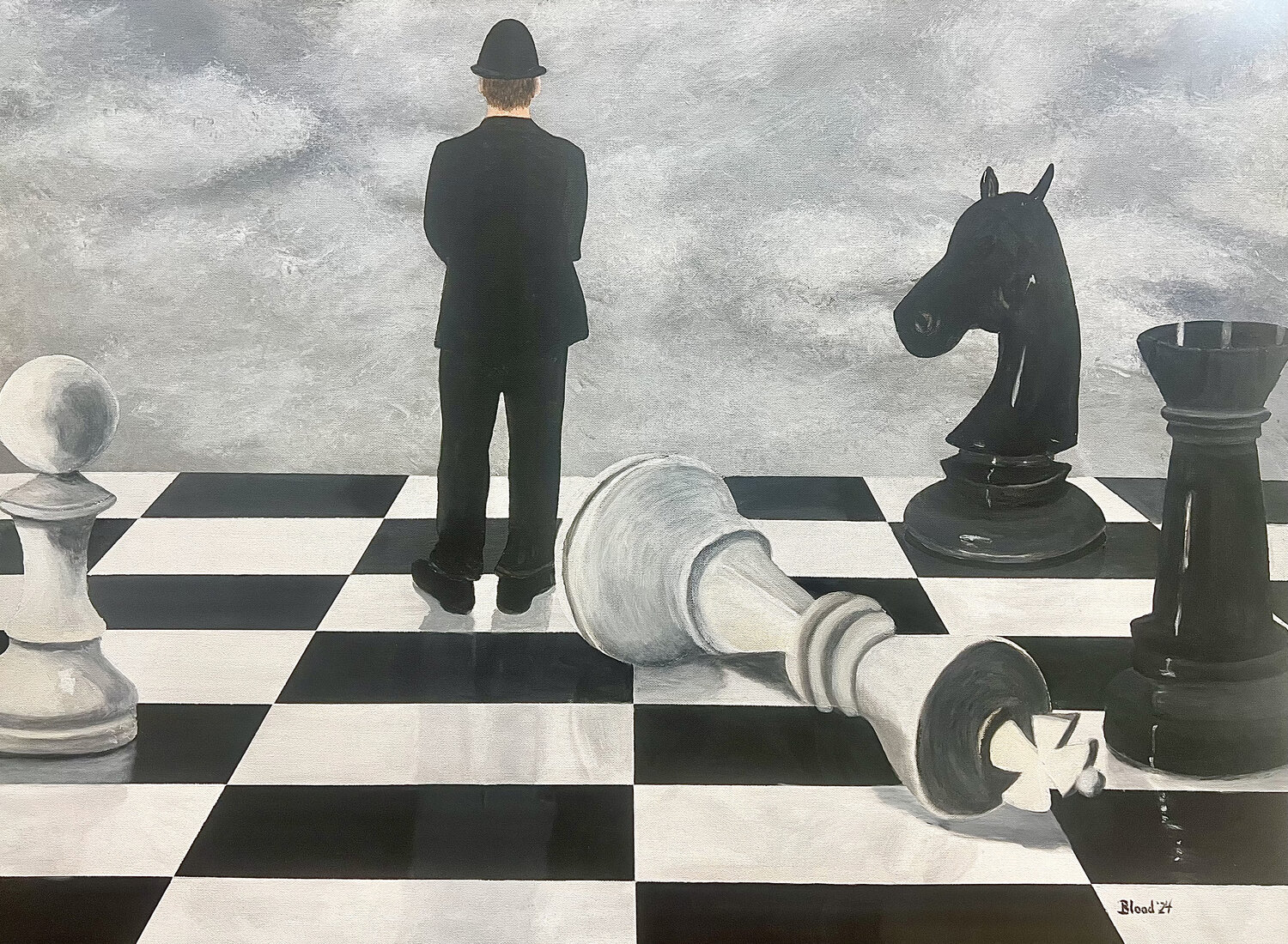 Game Over Tom Blood Original painting for sale