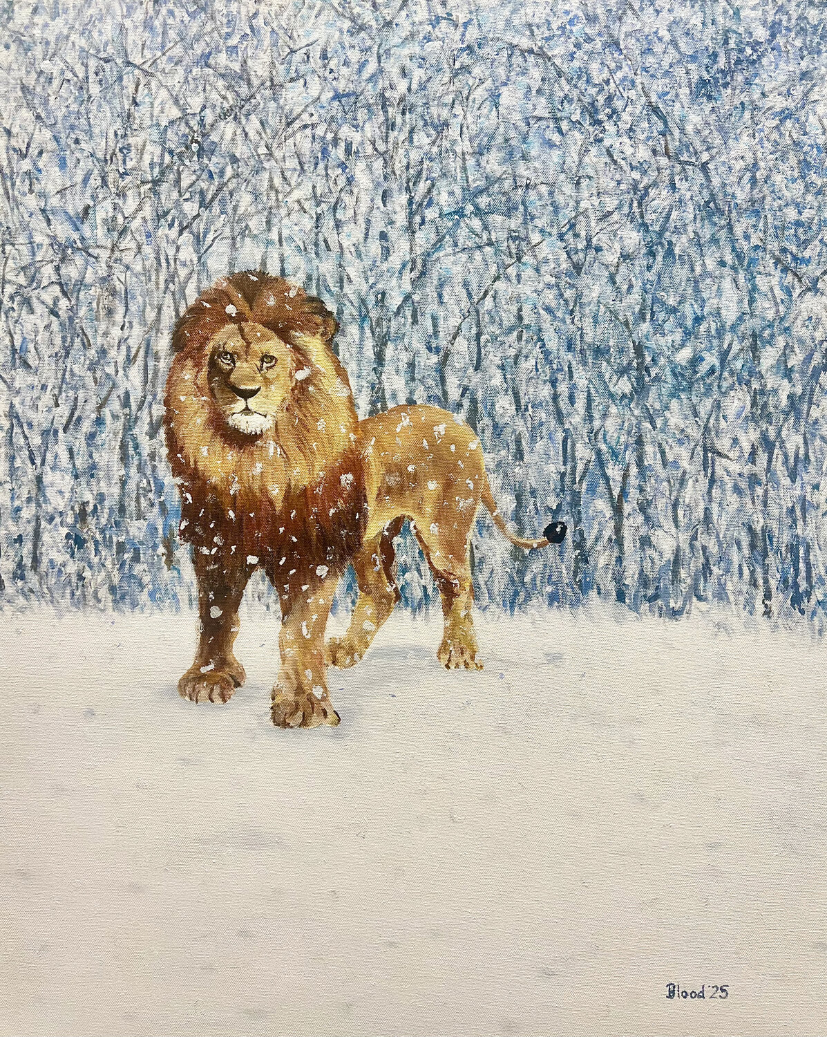 The Lion in Winter Tom Blood Original painting for sale