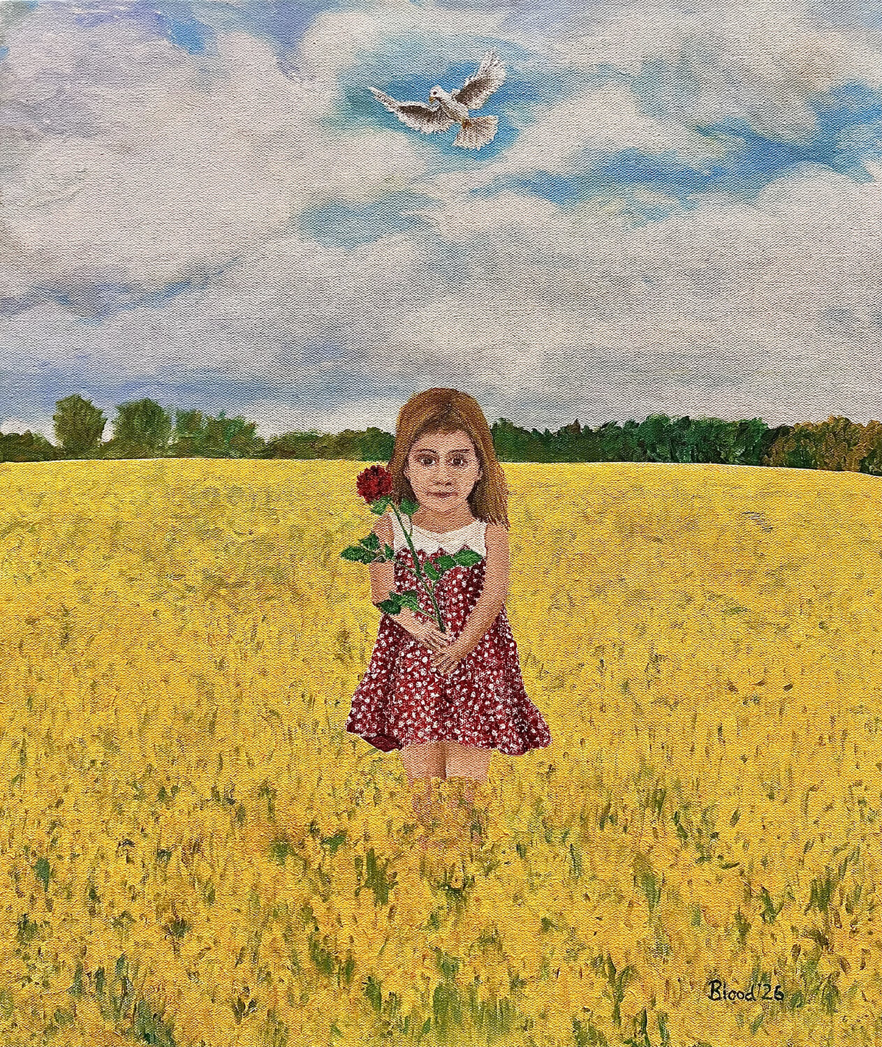 Rose's Promise Tom Blood Original painting for sale