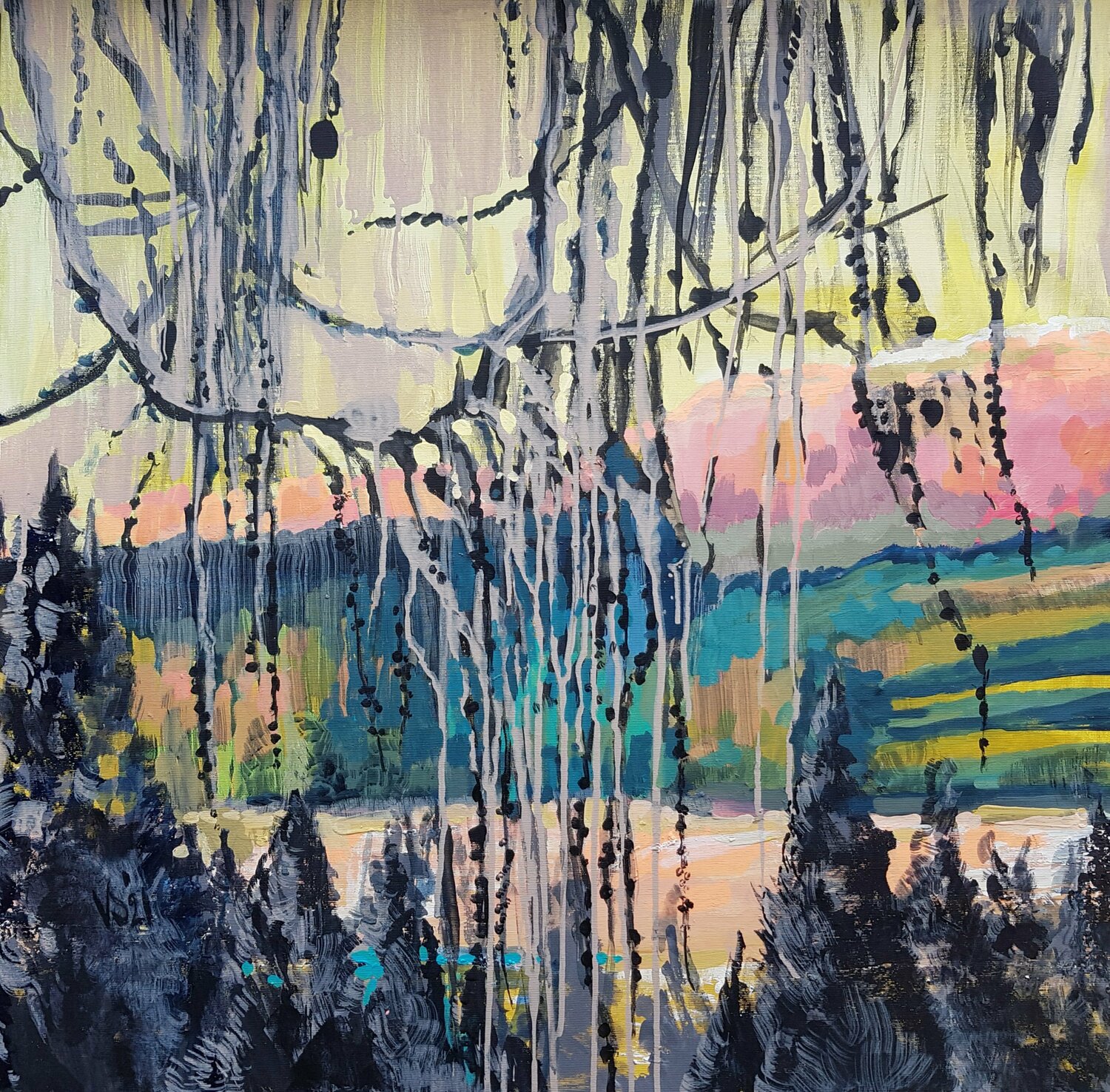 The Larch. Kramerplateauweg Valentina Samus Original painting for sale
