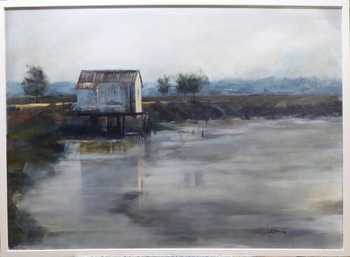 PAISAJE SALINAS CHICLANA by Ana María González JIMÉNEZ, Painting for Sale on Select