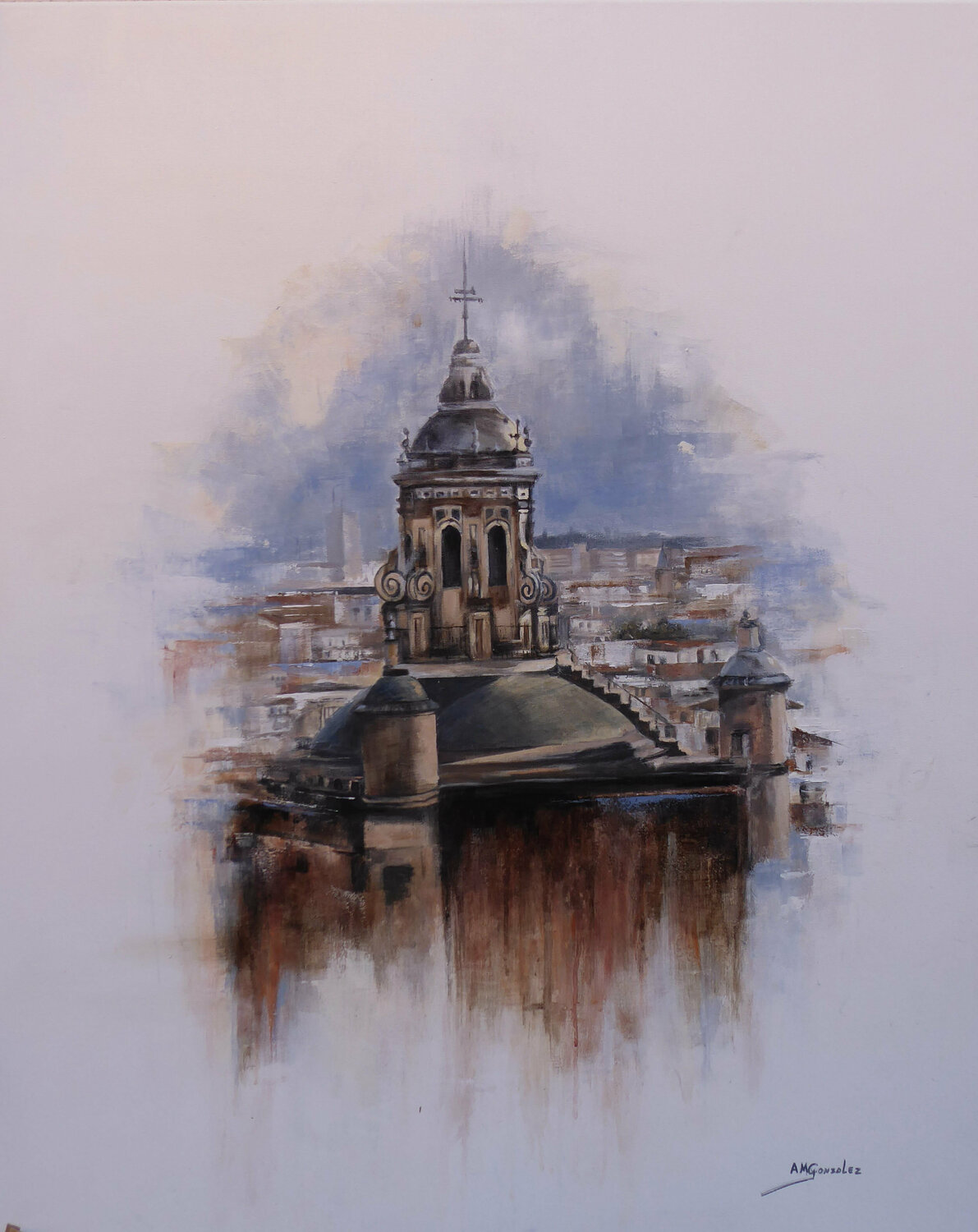 SEVILLA CÚPULA IGLESIA LA ANUNCIACIÓN Ana María González JIMÉNEZ Original painting for sale