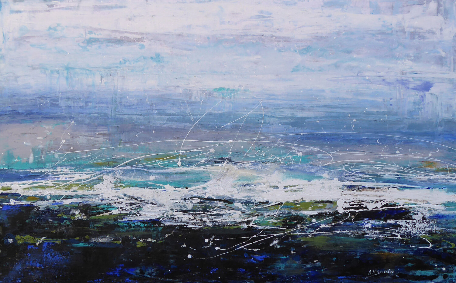 PAISAJE ABSTRACTO 13 Ana María González JIMÉNEZ Original painting for sale