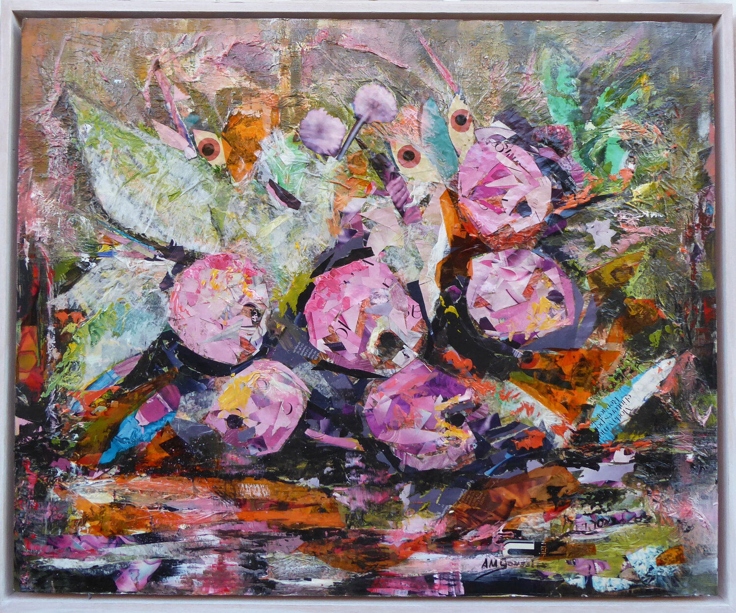 COLLAGE FLORES 3 Ana María González JIMÉNEZ Original painting for sale