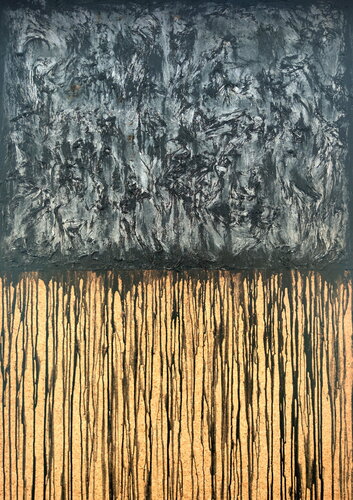 Black Silver No. 2 (On Cork) by Carla Sá Fernandes, Painting for Sale on Select