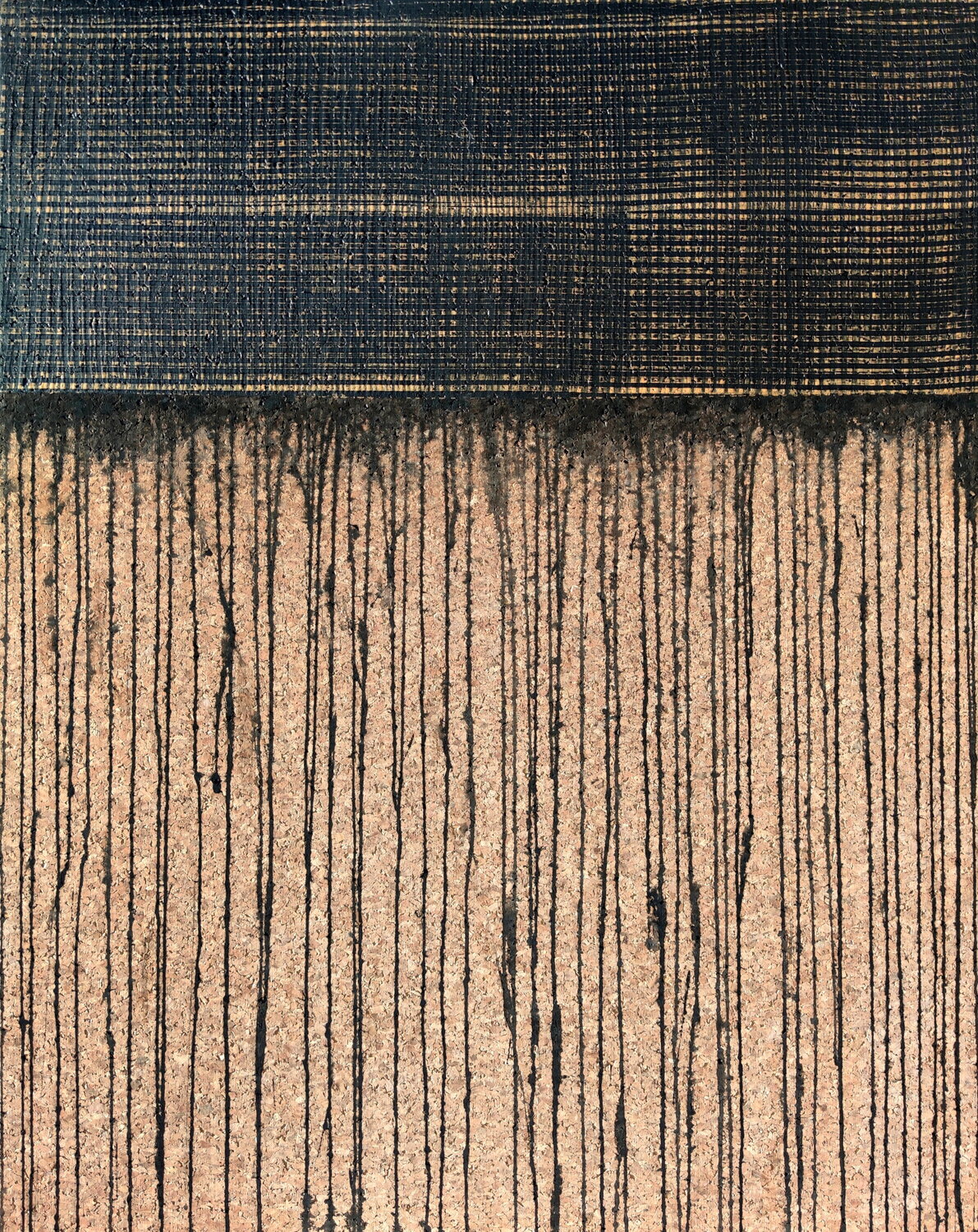 Black Gold No. 9 (On Cork) Carla Sá Fernandes Original painting for sale
