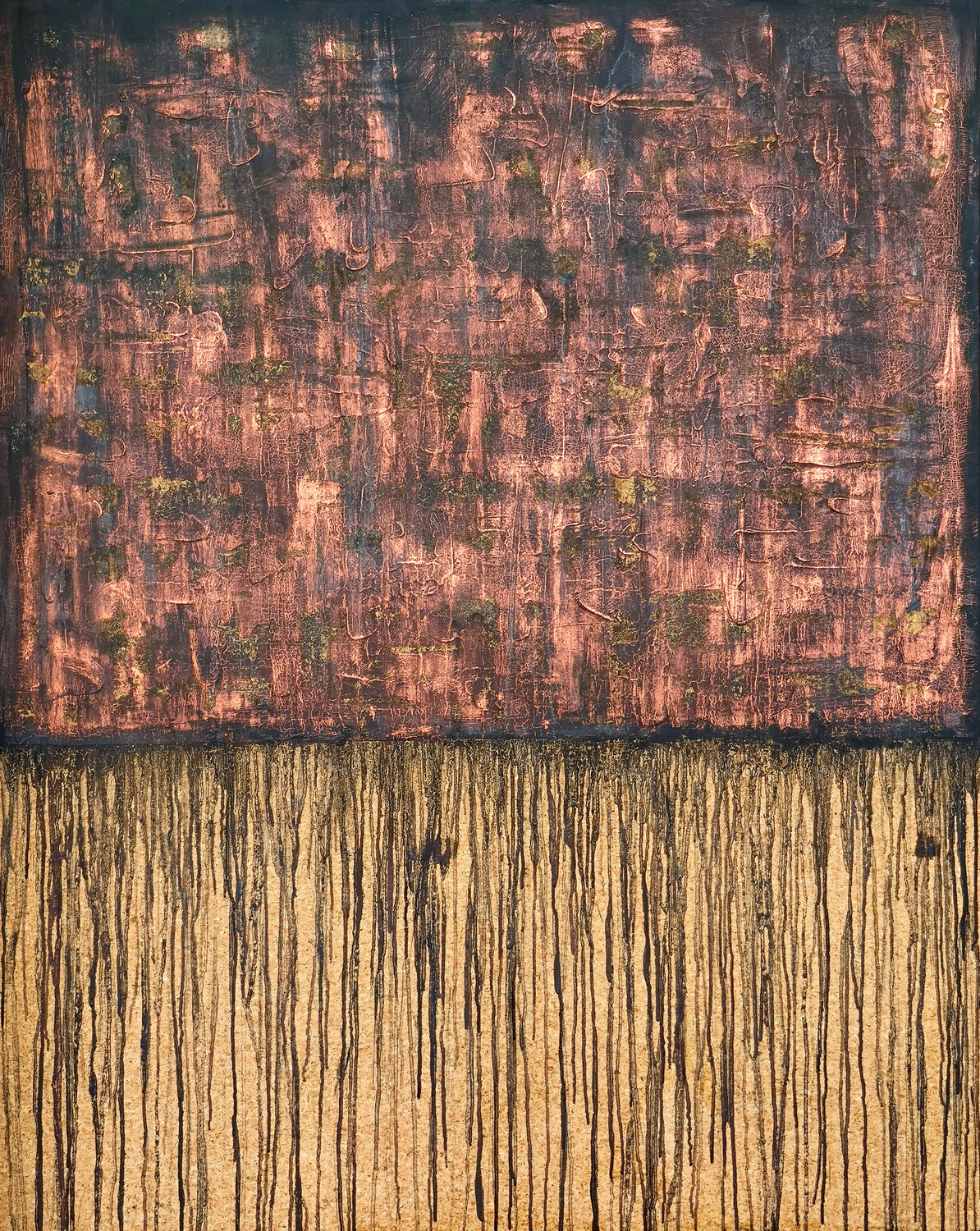 Black Copper No. 2 (On Cork) Carla Sá Fernandes Original painting for sale