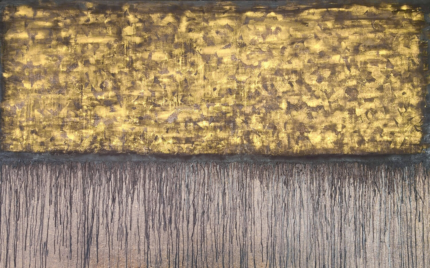 Black Gold No. 10 (On Cork) Carla Sá Fernandes Original painting for sale