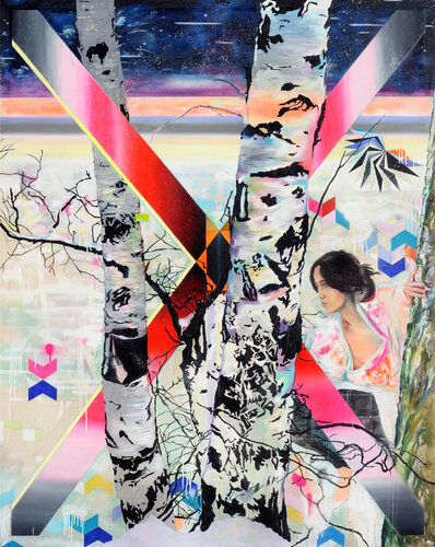 Death and the Maiden (Der Tod und das Mädchen) by Anne Wölk, Painting for Sale on Select