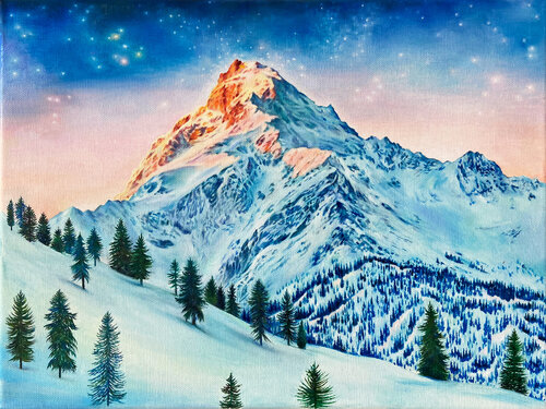 The Mountain Remembers by Anne Wölk, Painting for Sale on Select