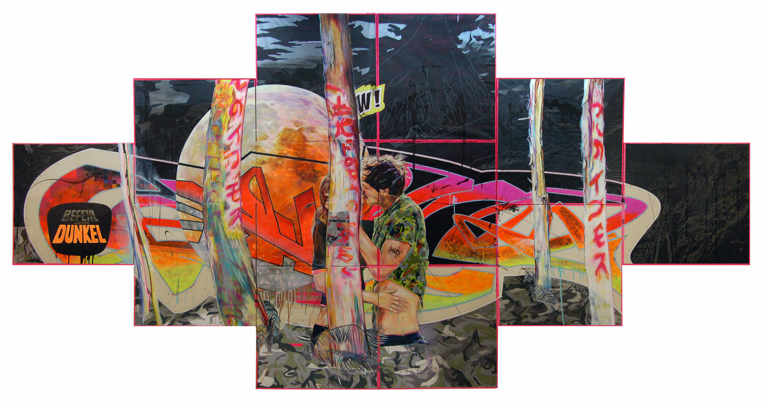 Camouflage Anne Wölk Original painting for sale