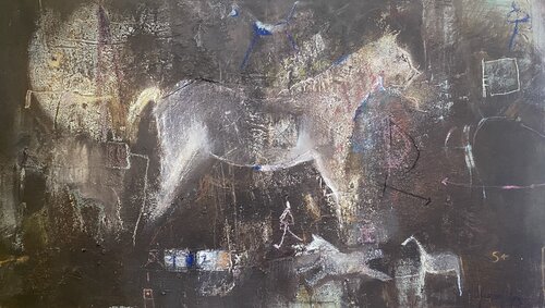 Caballo en la caverna by Olga Armand Ugon, Painting for Sale on Select