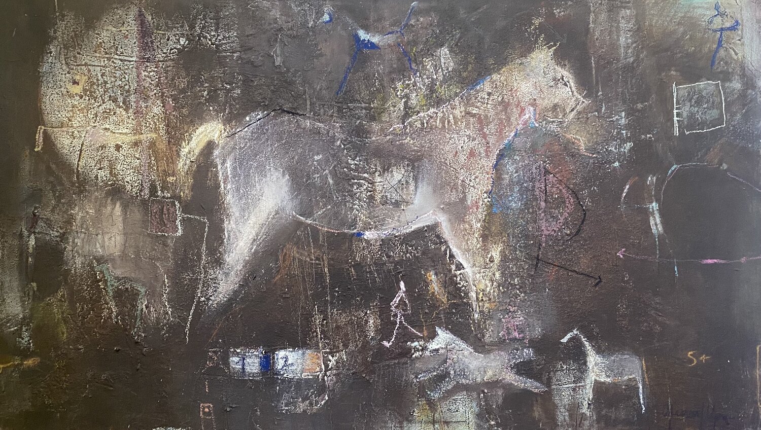 Caballo en la caverna Olga Armand Ugon Original painting for sale