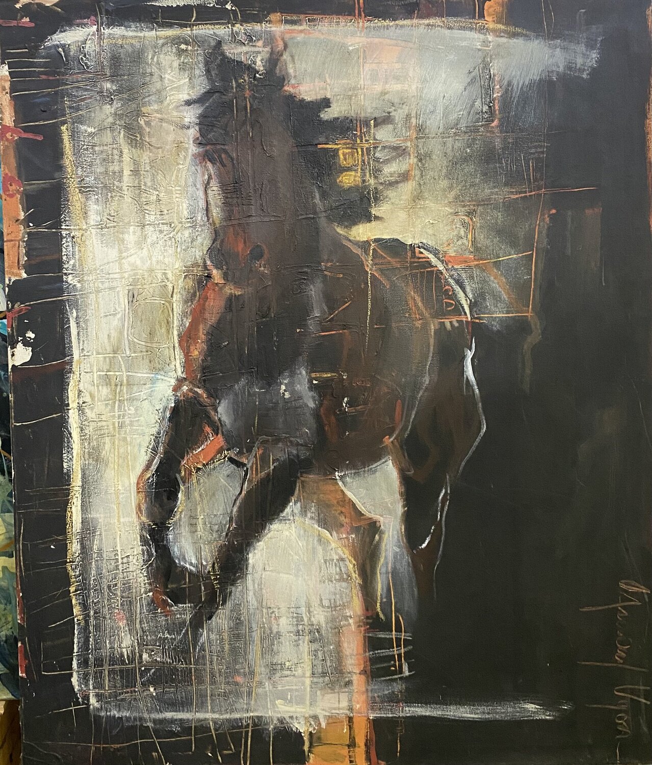 En la oscuridad Olga Armand Ugon Original painting for sale