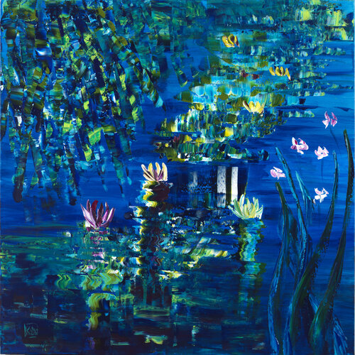 nymphéas 121 by Joëlle Kem Lika, Painting for Sale on Select