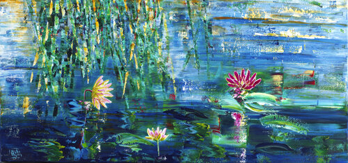 nymphéas 151 by Joëlle Kem Lika, Painting for Sale on Select