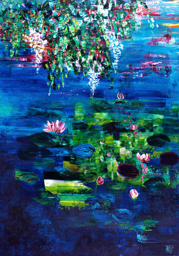 nymphéas 178 by Joëlle Kem Lika, Painting for Sale on Select
