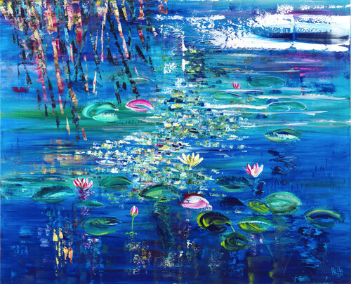 nymphéas 184 by Joëlle Kem Lika, Painting for Sale on Select