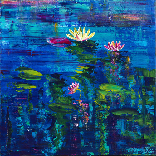 nymphéas 195 by Joëlle Kem Lika, Painting for Sale on Select