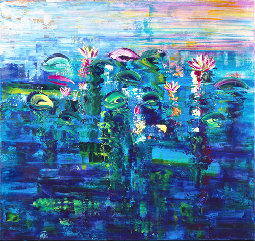 nymphéas 202 by Joëlle Kem Lika, Painting for Sale on Select
