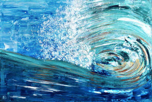 Eclats d'Ecume 155 by Joëlle Kem Lika, Painting for Sale on Select
