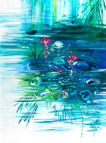 nymphéas 205 by Joëlle Kem Lika, Painting for Sale on Select