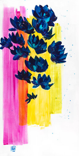 Bruissements charnels - triptyque 01 by Joëlle Kem Lika, Painting for Sale on Select