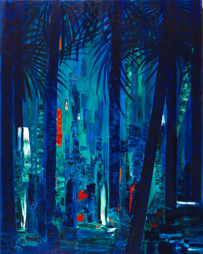 Emerald jungle by Joëlle Kem Lika, Painting for Sale on Select