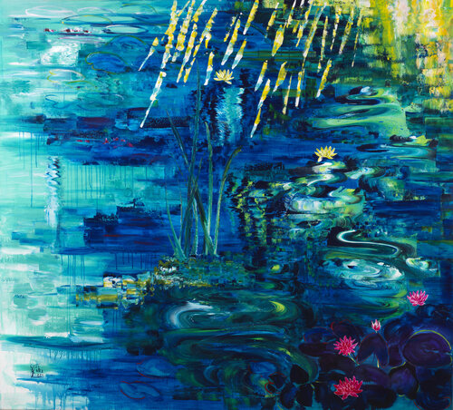 Nymphéas 84 by Joëlle Kem Lika, Painting for Sale on Select